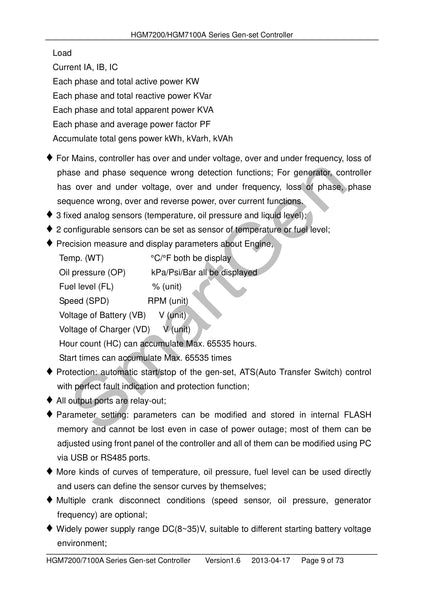 SmartGen HGM7210CAN Single Unit Self-start Genset Controller