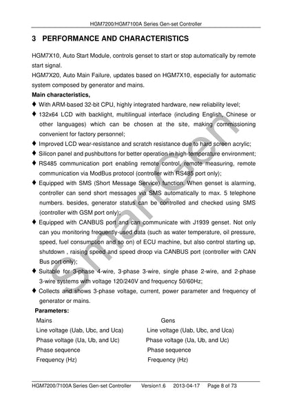 SmartGen HGM7220CAN AMF Genset Controller