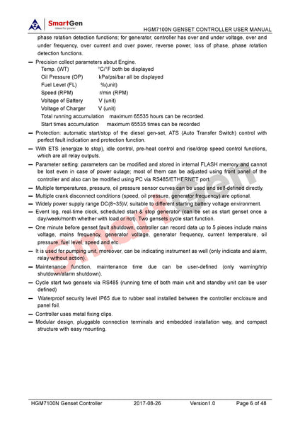 SmartGen HGM7120N AMF Genset Controller