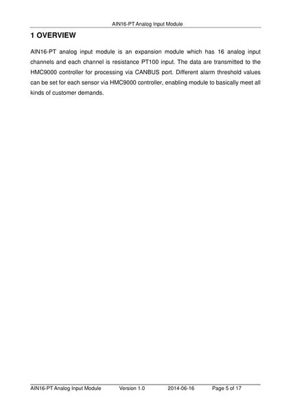 SmartGen AIN16-PT Analog Input Module