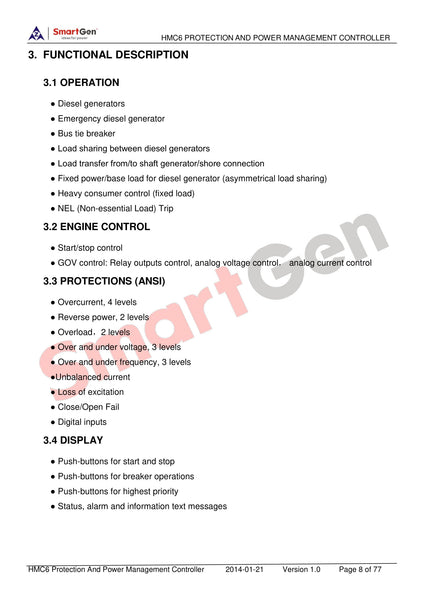 SmartGen HMC6 Power Management Controller