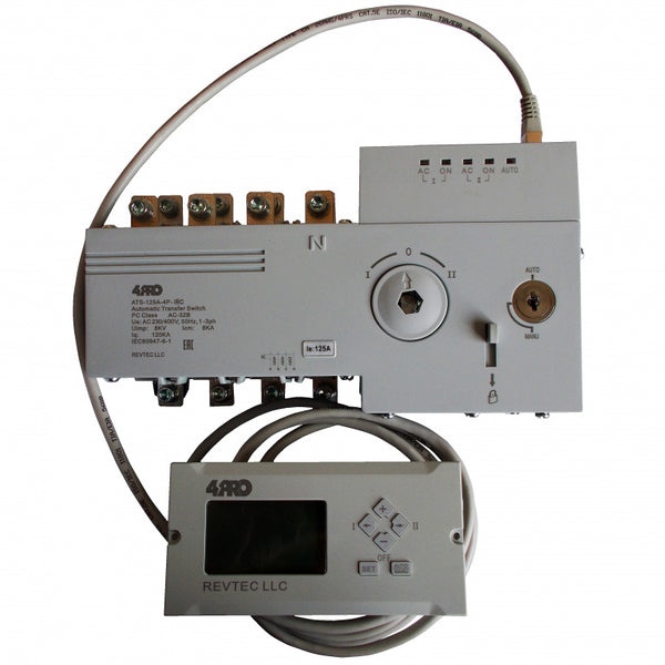 4PRO ATS-125A-4P-iRC Automatic Transfer Changeover Switch, 125A, 230/400V, 50Hz, 60Hz