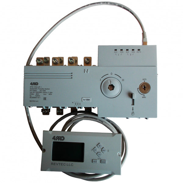 4PRO ATS-125A-4P-iRC Automatic Transfer Changeover Switch, 125A, 120/208V, 50Hz