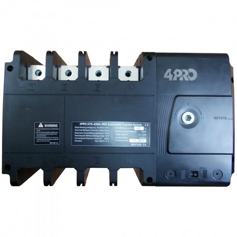 4PRO ATS-630A-RSC-4P Automatic Changeover Transfer Switch