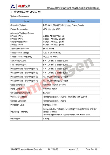 SmartGen HMC4000MPU Marine Genset Controller