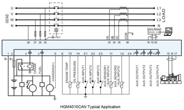SmartGen HGM4010N Single Unit Self-start Genset Controller