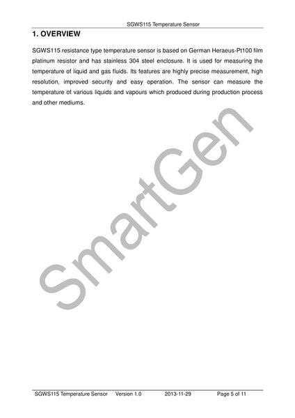 SmartGen SGWS115 Temperature sensor