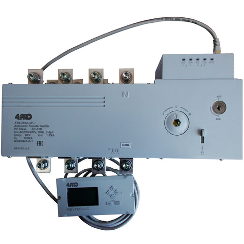 4PRO ATS-250A-4P-i Automatic Transfer Changeover Switch, 250A, 230/400V, 50Hz