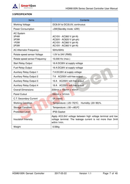 SmartGen HGM6120N AMF Genset Controller