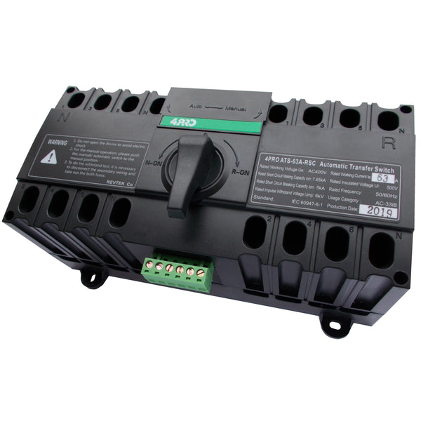 4PRO ATS-63A-4P-RSC 230V Automatic Changeover Switch 50-60Hz, 1-3 phase, 3 pos.