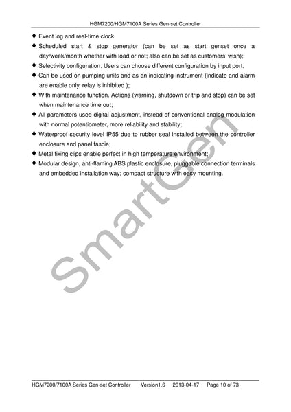 SmartGen HGM7210CAN Single Unit Self-start Genset Controller