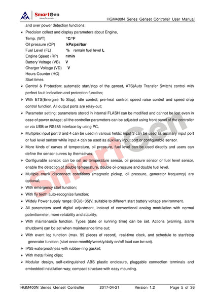 SMARTGEN HGM420N AMF Genset Controller