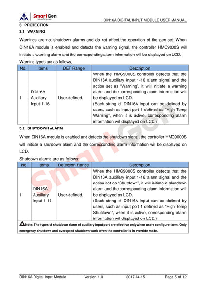 SmartGen DIN16A Digital Input Module