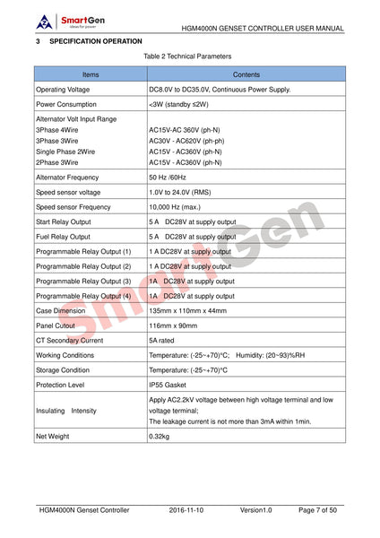 SmartGen HGM4010N Single Unit Self-start Genset Controller