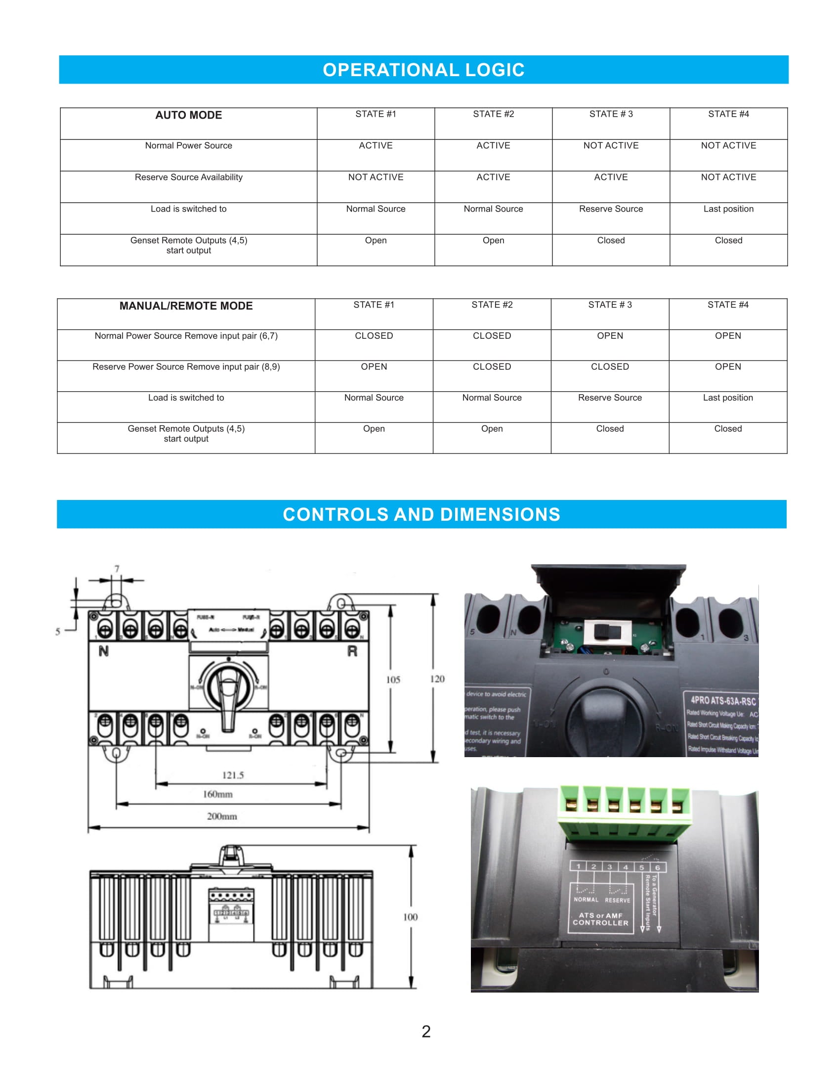 4PRO ATS 63A 4P V3, 50/60Hz, Automatic Transfer Jamaica