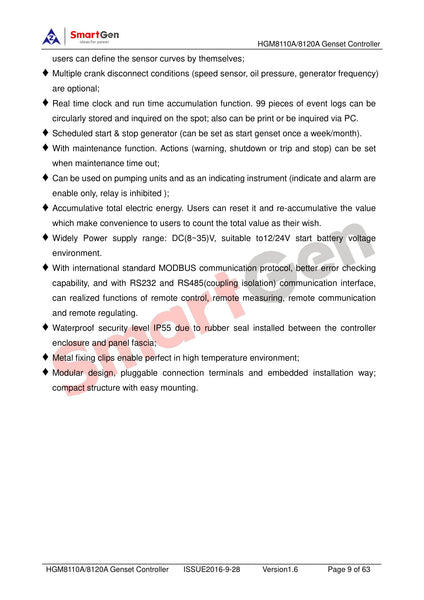 SmartGen HGM8120A Low Temperature Controller Genset Controller