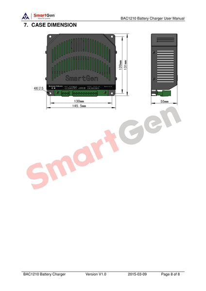 SMARTGEN BAC1210-12V Generator Battery Charger